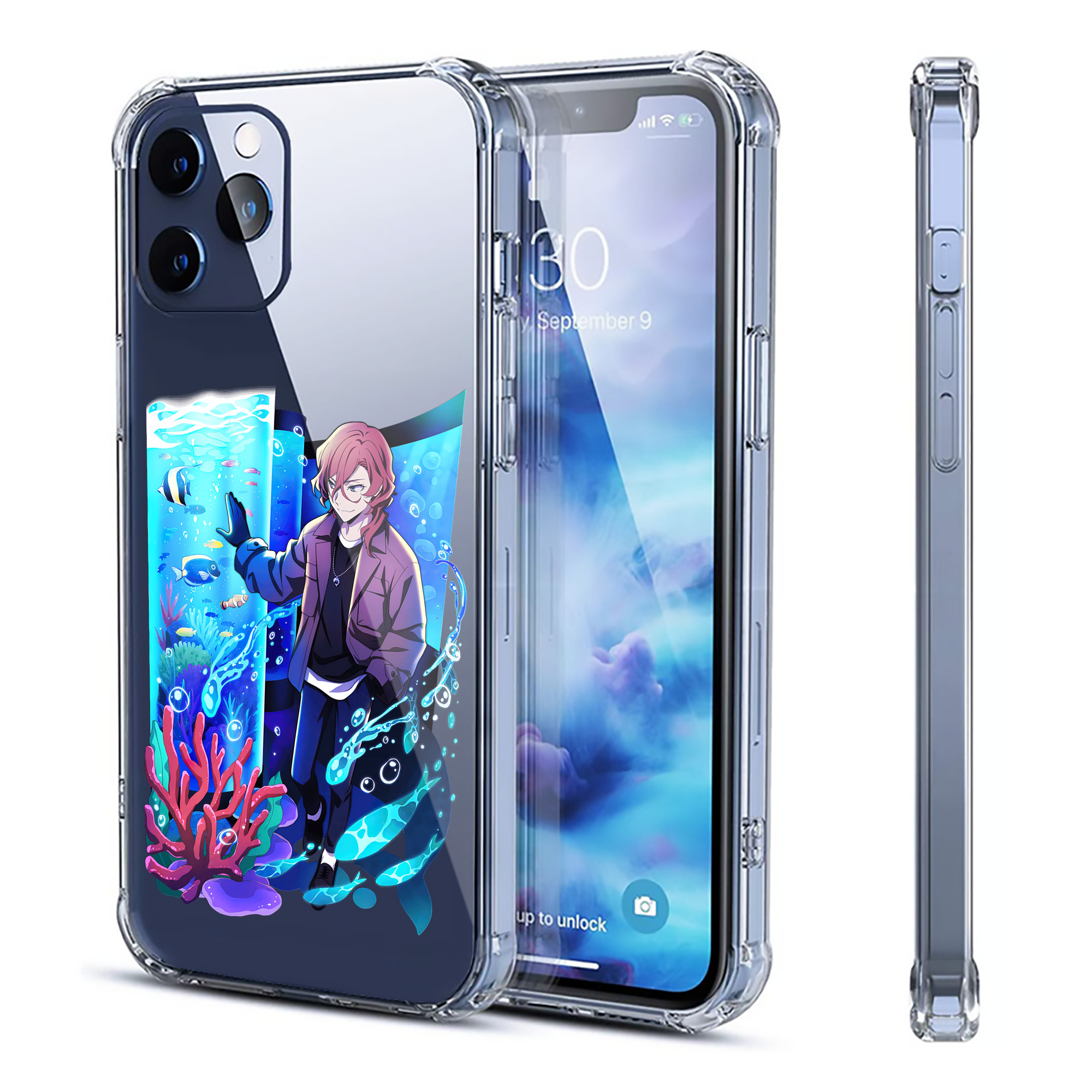 （画像用） 文豪ストレイドッグス Bungo Stray Dogs 【iPhone 12シリーズ対応】透明スマホケース（クリアソフトケース）